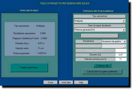 Software EolicGen -generatore eolico- Fig 1